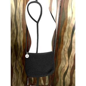 The Sak black mini crochet crossbody